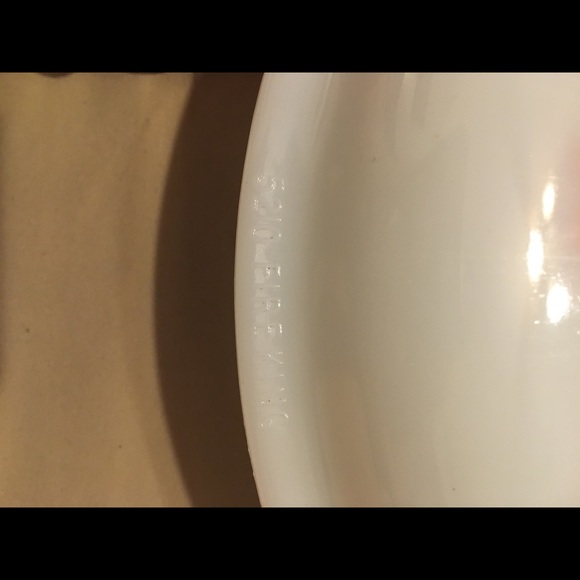 Fire King 5210 - white w/ red tulips & butterflies - Picture 5 of 5